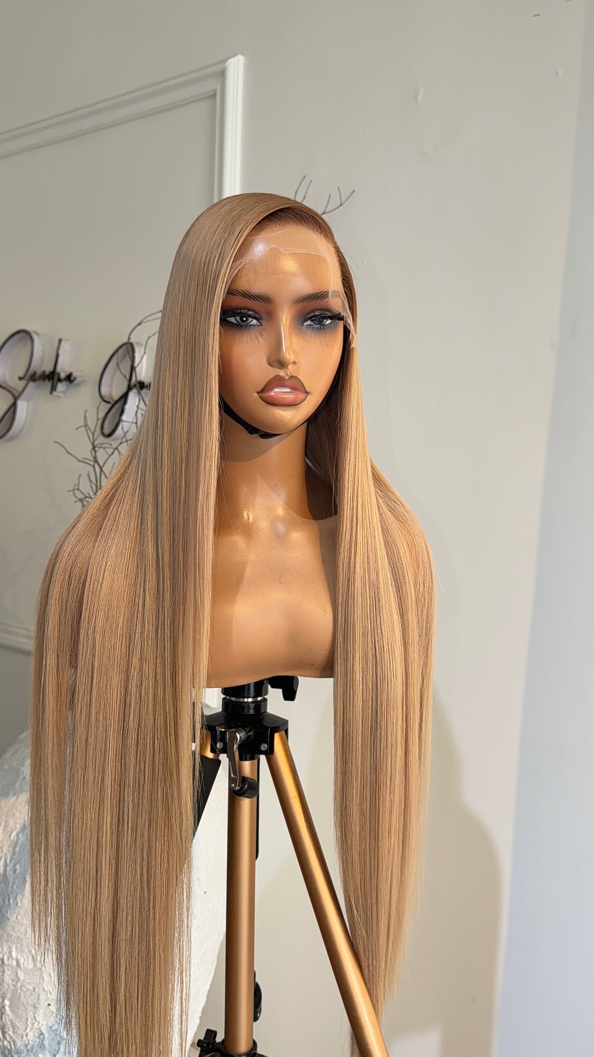 Toasted Champagne | 24-Inch Straight Wig 300g| 6x6 HD Closure