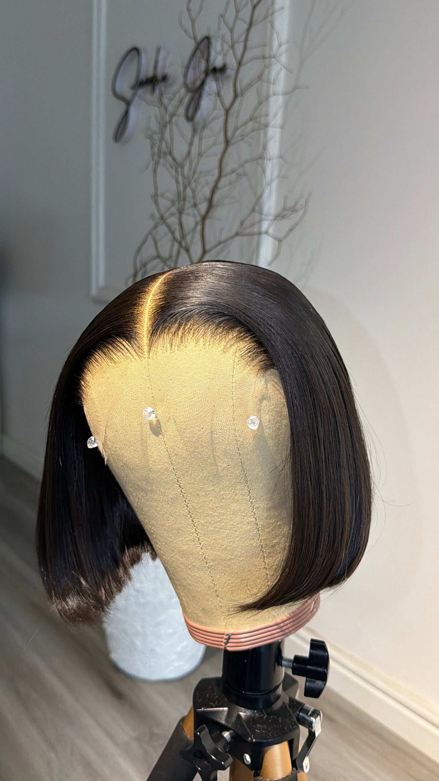 Chic Bob Raw Human Hair Wig | HD Lace Closure| 8 inches