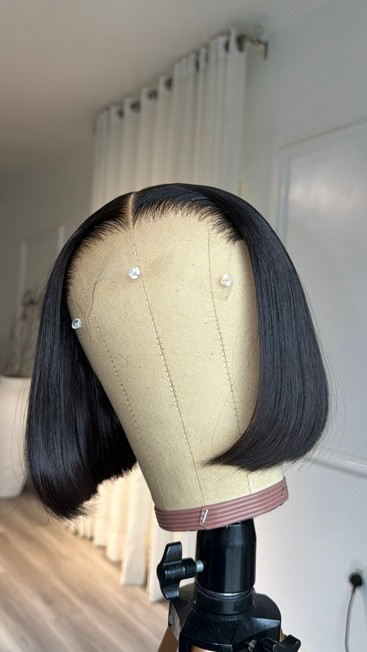 Chic Bob Raw Human Hair Wig | HD Lace Closure| 8 inches